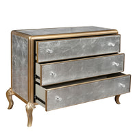 Pulaski Accents - Three Drawer Eglomise Accent Chest - Silver