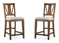 Bay Creek - Counter Chair With Upholstered Seat (Set of 2) - Toasted Nutmeg