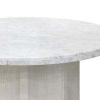 Pulaski Accents - 40" Round Cocktail Table with Marble Top - White