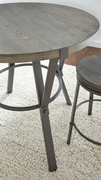 Portland - Round Counter Table - Dark Gray