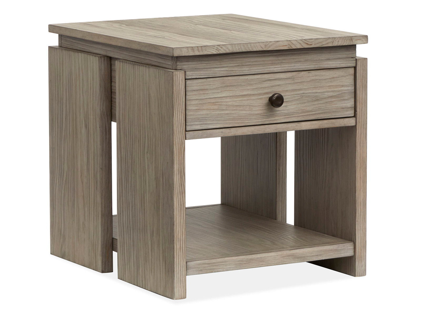 Conrad - Rectangular End Table - Stone Harbor Grey