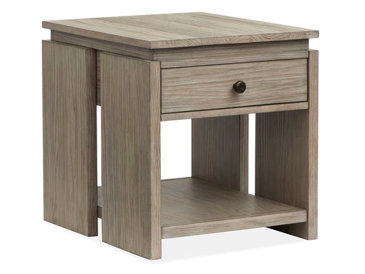 Conrad - Rectangular End Table - Stone Harbor Grey