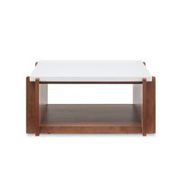 Lincoln - Square Coffee Table With Casters - Light Brown