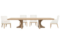 Somerset - Extendable Trestle Dining Table Set