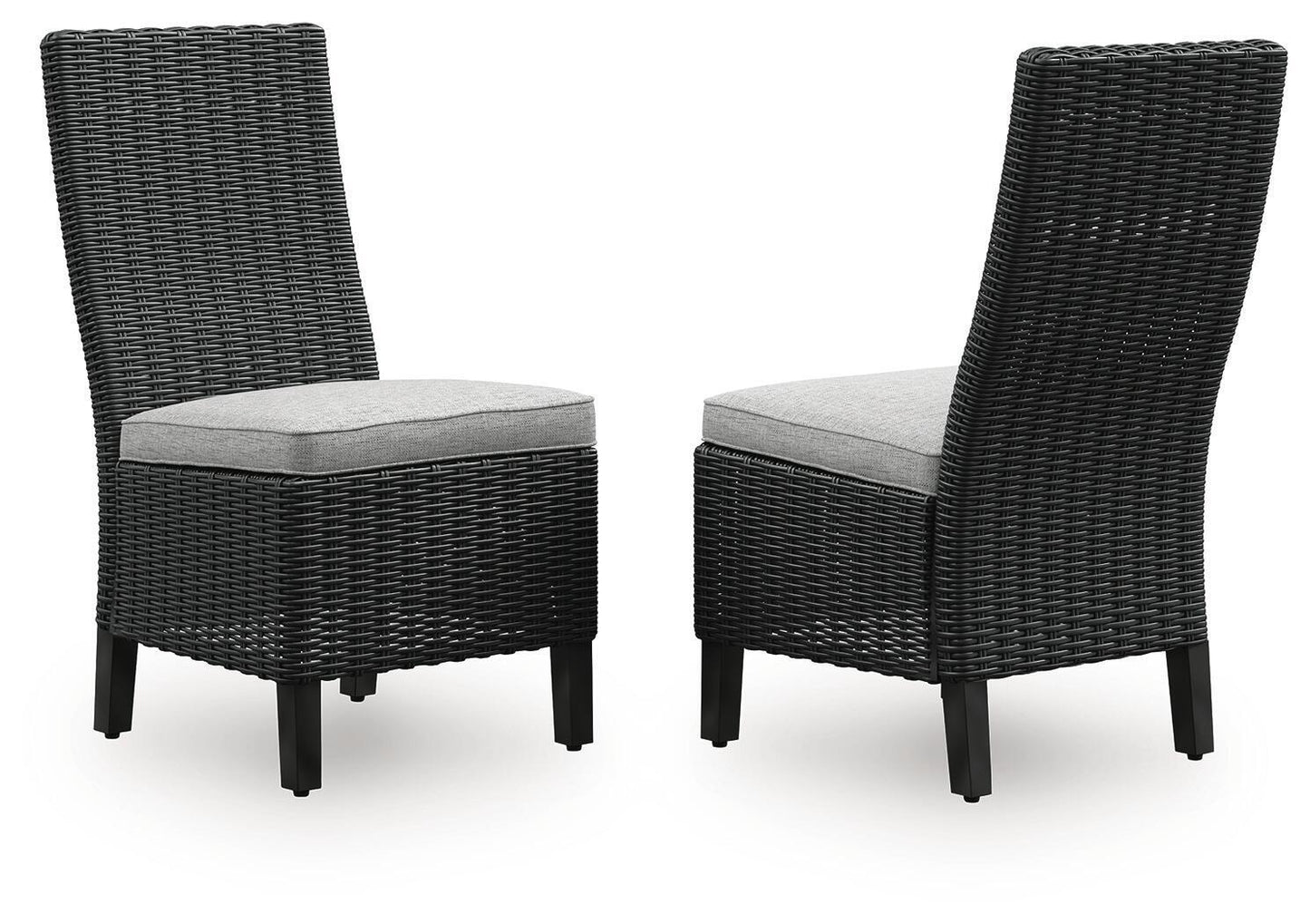 Beachcroft - Side Chair With Cushion (Set of 2) - Black / Light Gray