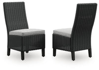 Beachcroft - Side Chair With Cushion (Set of 2) - Black / Light Gray