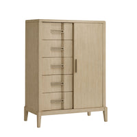 Kendall - Sliding Door Chest With Drawers - Light Brown