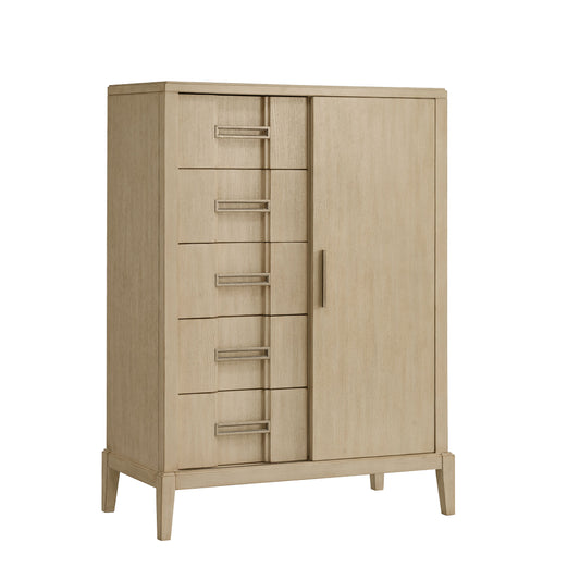 Kendall - Sliding Door Chest With Drawers - Light Brown