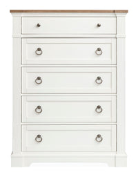Kingston - Drawer Chest - Whisper White And Cerused Nutmeg