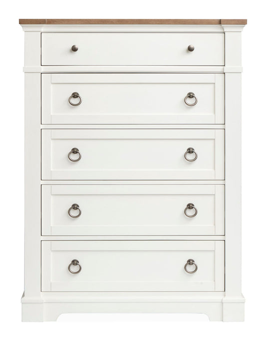 Kingston - Drawer Chest - Whisper White And Cerused Nutmeg