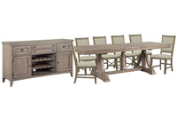 Paxton Place - Extendable Trestle Dining Table Set