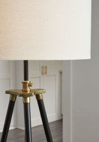 Cashner - Black / Gold Finish - Metal Floor Lamp