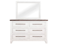 Stoa - Mirror - White / Brown