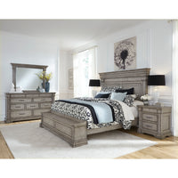 Madison Ridge - 10 Drawer Dresser And Framed Mirror - Heritage Taupe