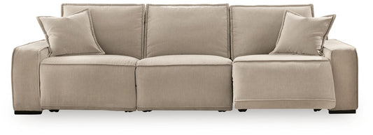 Carceri - 3-Piece Power Sectional Reclining Sofa With Armless Power Recliner - Cashmere