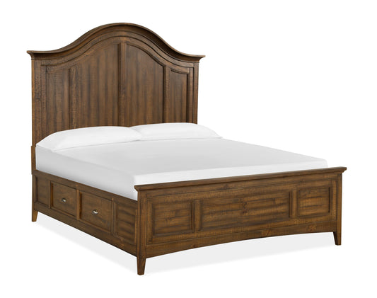 Bay Creek - Complete Arched Bed With Storage Rails