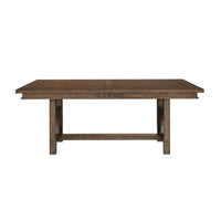 Seneca - Trestle Dining Table with an 18" Leaf - Brown