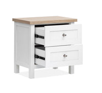 Windmill Harbour - Drawer Nightstand - White Whisp And Sand