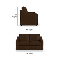 Hudson - Loveseat - Dark Brown
