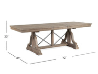 Paxton Place - Trestle Dining Table - Dovetail Gray