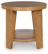 Kristiland - Light Brown - Round End Table