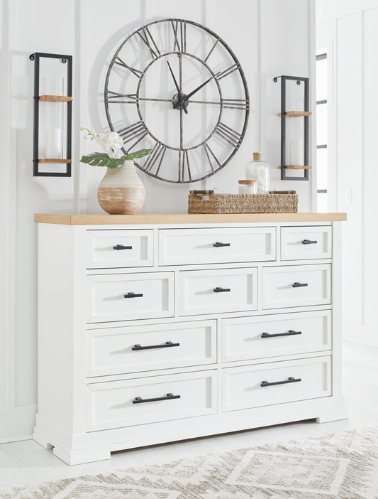 Ashbryn - White / Natural - Dresser