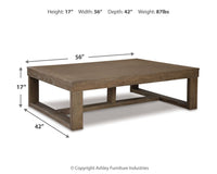 Cariton - Rectangular Cocktail Table - Gray