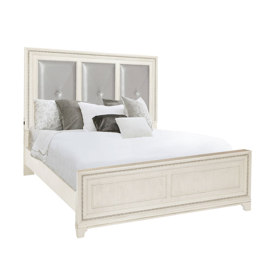 Orleans - Upholstered Panel Bed with LED Lights