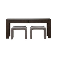 Cascade Falls - 3 Piece Set - Satin Espresso / Gray
