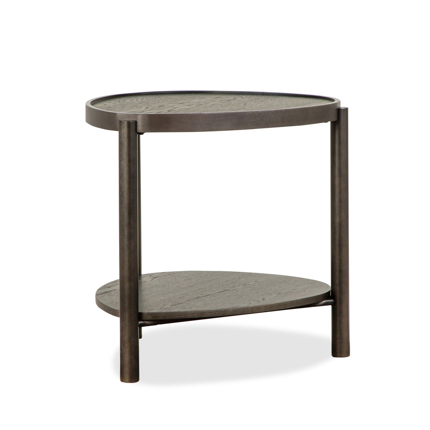 Hadleigh - Shaped Accent End Table - Coffee Bean