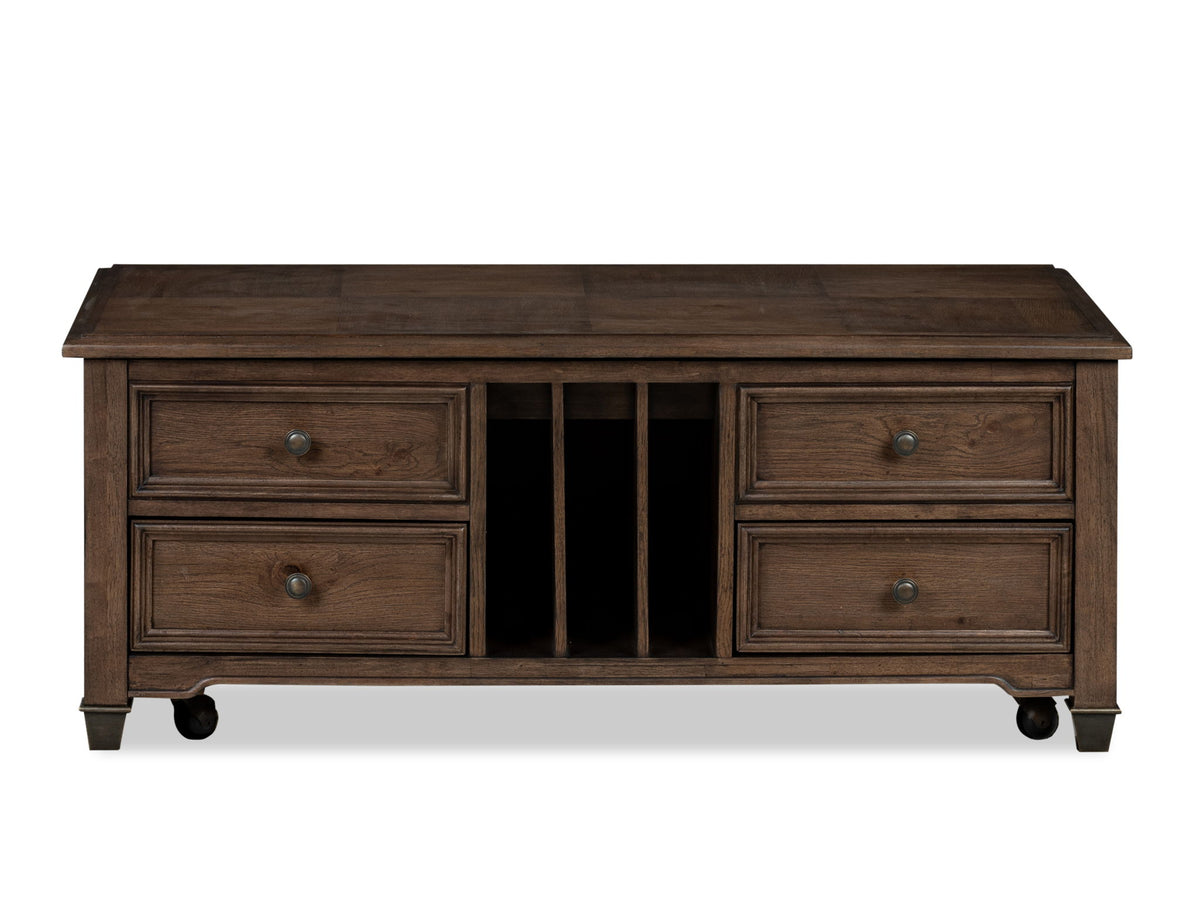Cormac - Lift Top Storage Cocktail Table - Brown