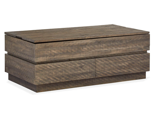 Baisden - Lift Top Storage Cocktail Table With Casters - Tobacco