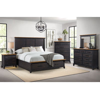 Montrose - Nightstand With Charger & Sensor Light - Espresso & Brown