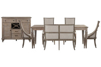 Lancaster - 7 Piece Extendable Rectangular Dining Table Set