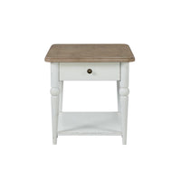 Turnberry Park - Rectangular End Table - Washed White