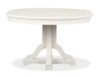 Willowbrook - Extendable 48" Round Dining Table - Egg Shell White