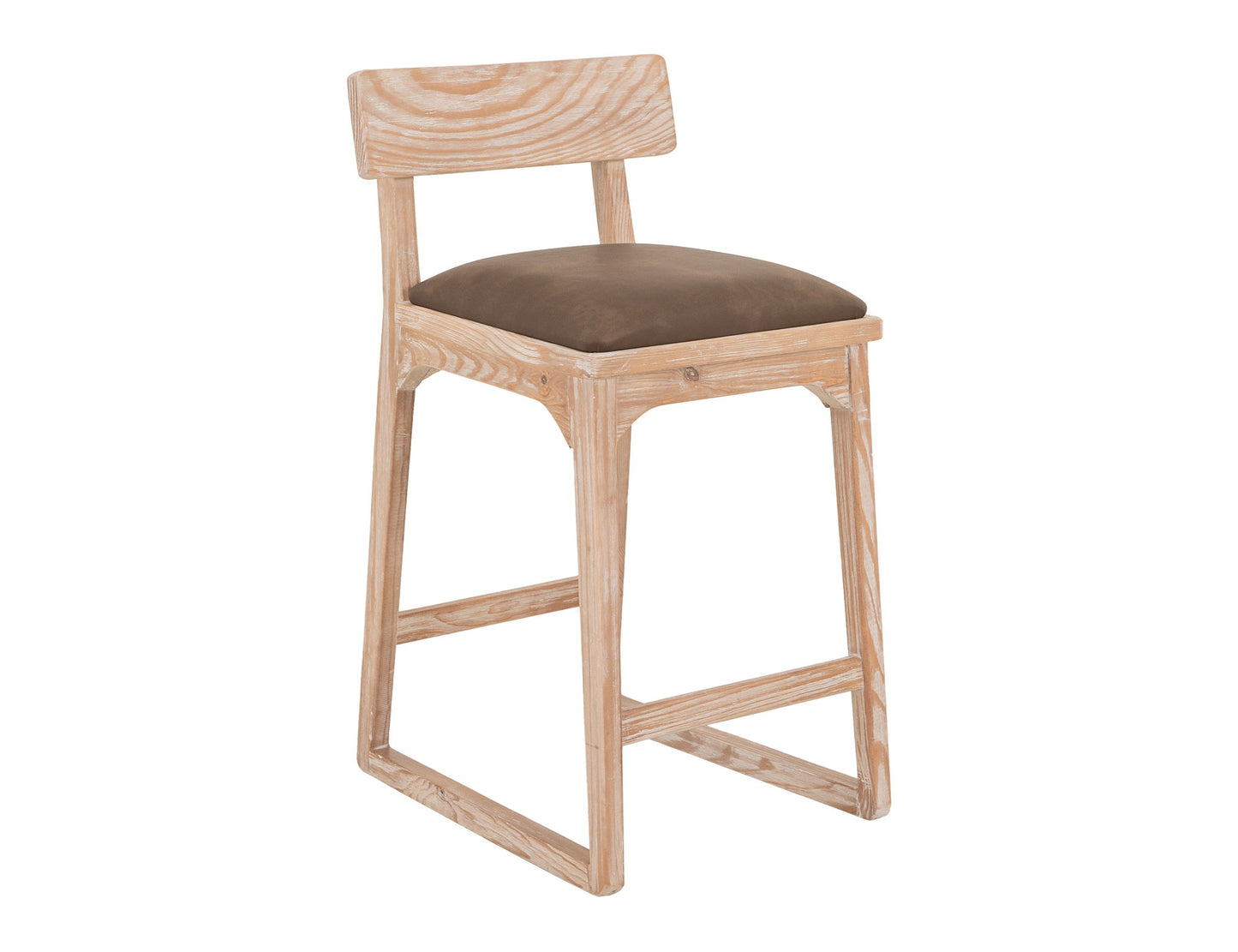 Balam - 30" Upholstered Barstool (Set of 2) - Light Brown / Dark Brown