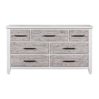 Backroads - 7 Drawer Dresser - Weathered White