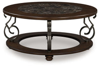Frallyn - Round Cocktail Table - Dark Brown