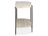 Jennings - Demilune Sofa Table - Edgecomb Grey And Weathered Antique Nickel