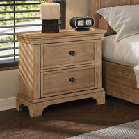 Haven Hills - Nightstand With Charging Station - Camel Beige