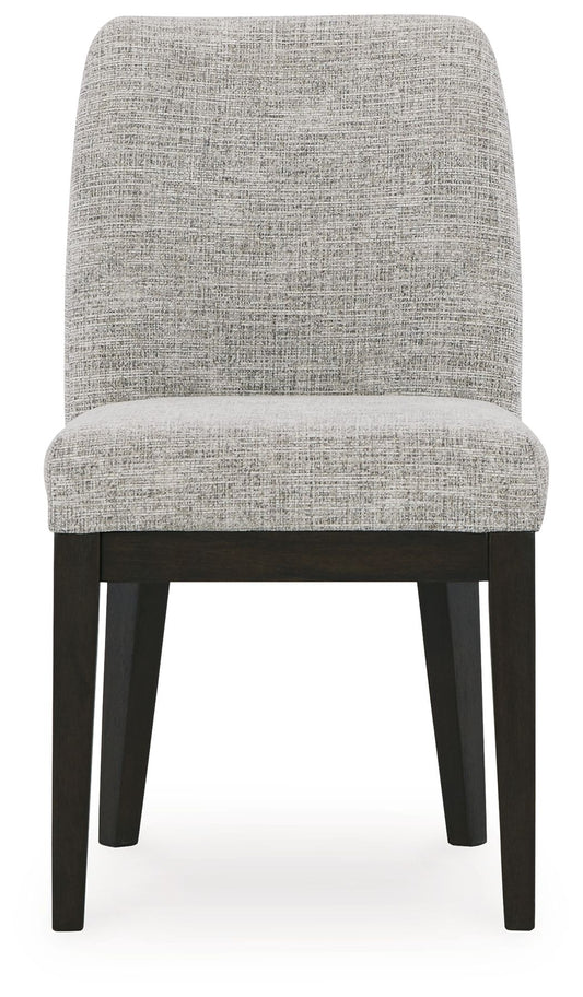 Burkhaus - Dining UPH Side Chair (Set of 2) - Beige / Dark Brown