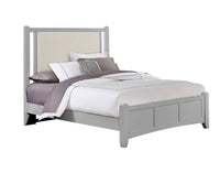 Bonanza - Pebble Gray Upholstered Bed With Mansion Footboard