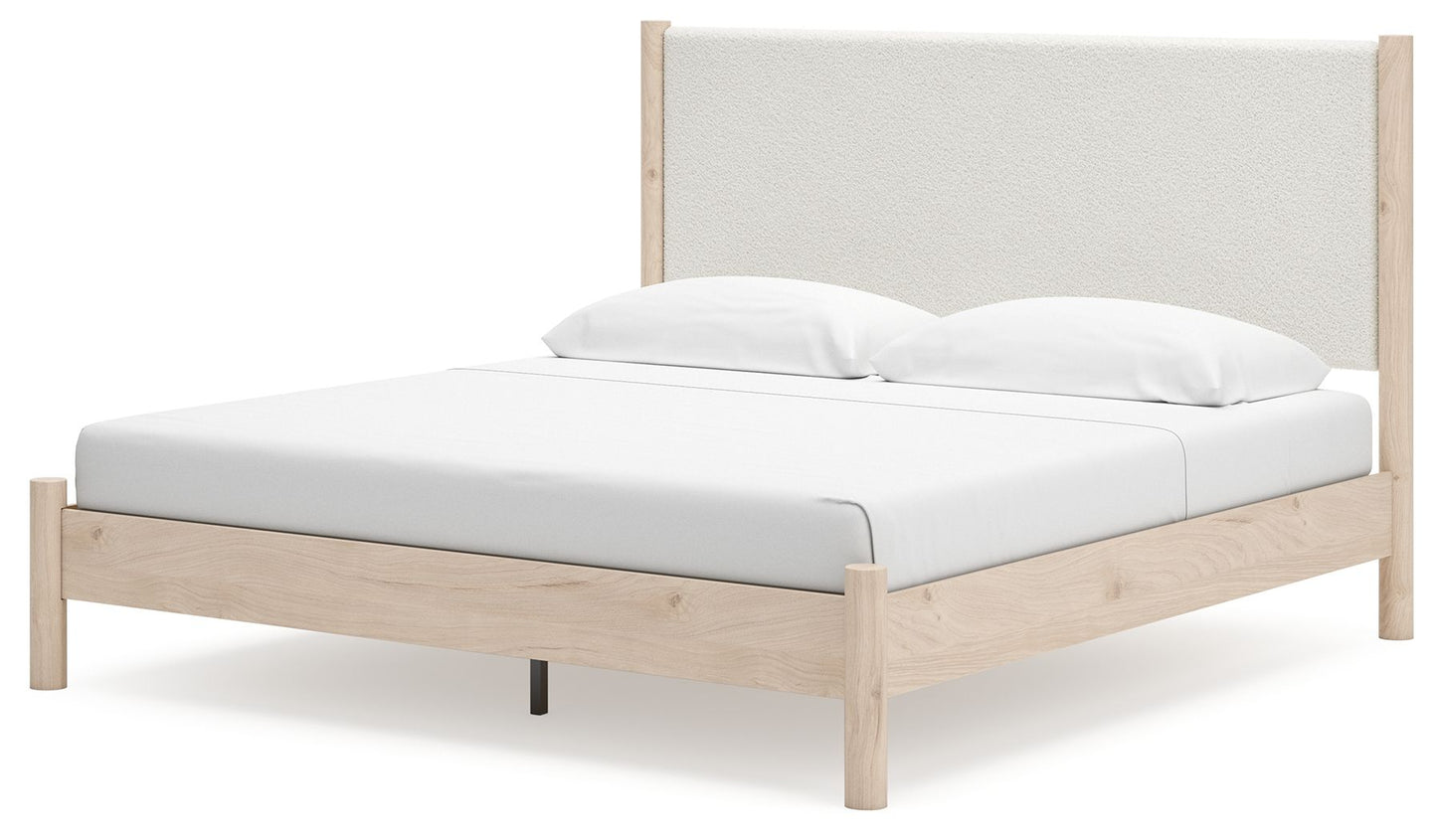 Cadmori - Upholstered Panel Bed