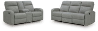 Gauntlet - 2 Pc. - Reclining Sofa And Loveseat - Sterling