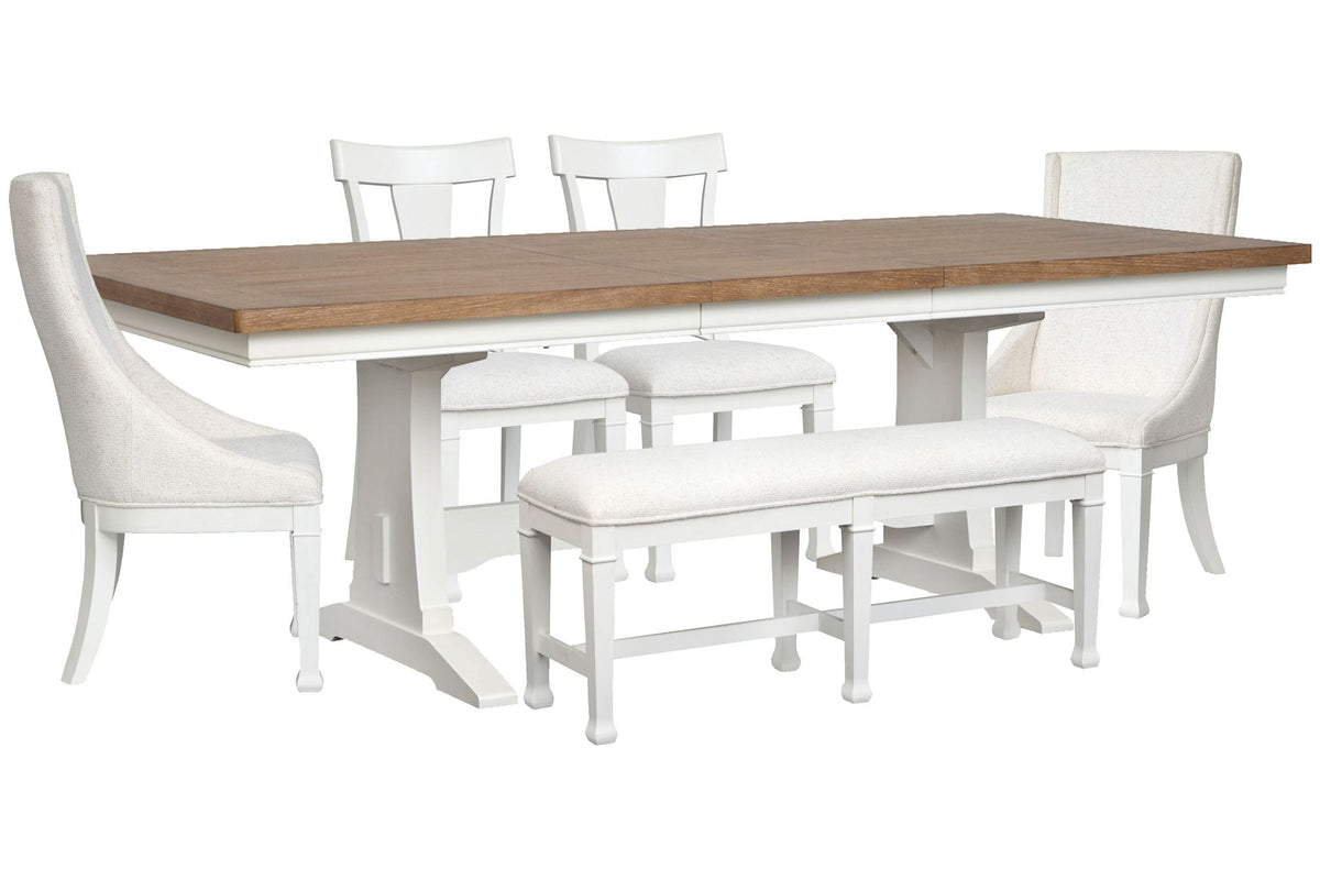 Kingston - Extendable Trestle Dining Table Set