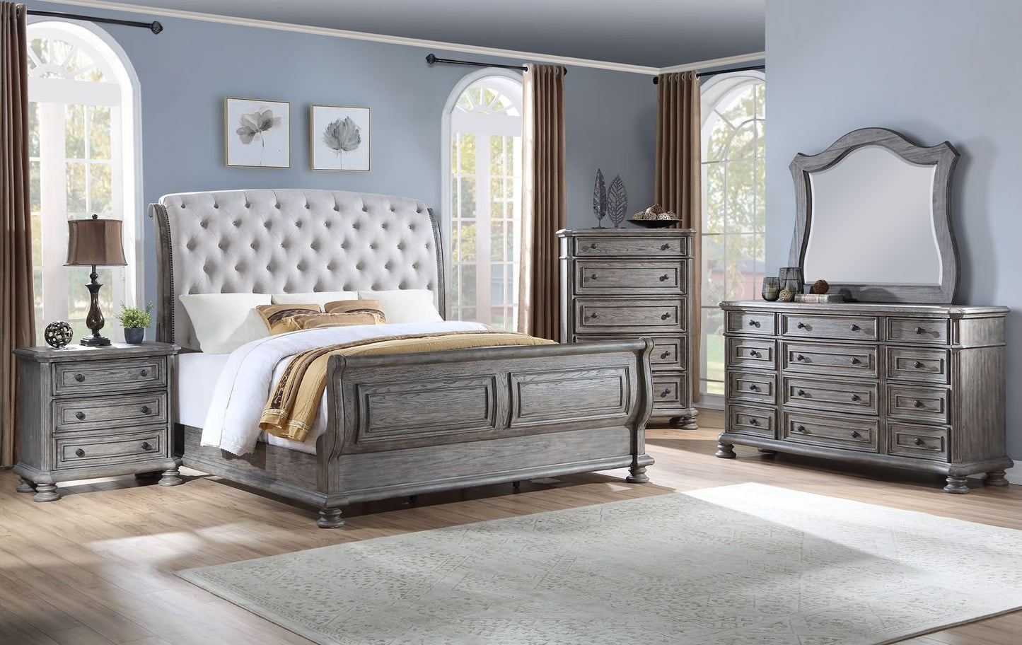 B01623 - Upholstered Bed