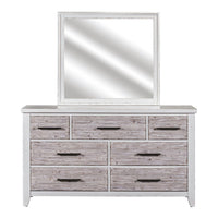 Backroads - Dresser & Mirror - Weathered White