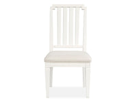Willowbrook - Upholstered Side Chair With Wood Slat Back (Set of 2) - Egg Shell White