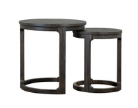 Boswell - Round Nesting End Table - Peppercorn